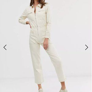 LF Markey Danny Boilersuit Ivory UK8/US4 / XS Small 70s Jumpsuit Anthropologie